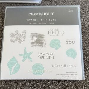Close to My Heart Stamp + Thin Cuts - Gray and Aqua
